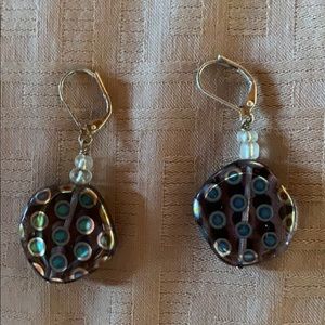 Hand made glass earrings